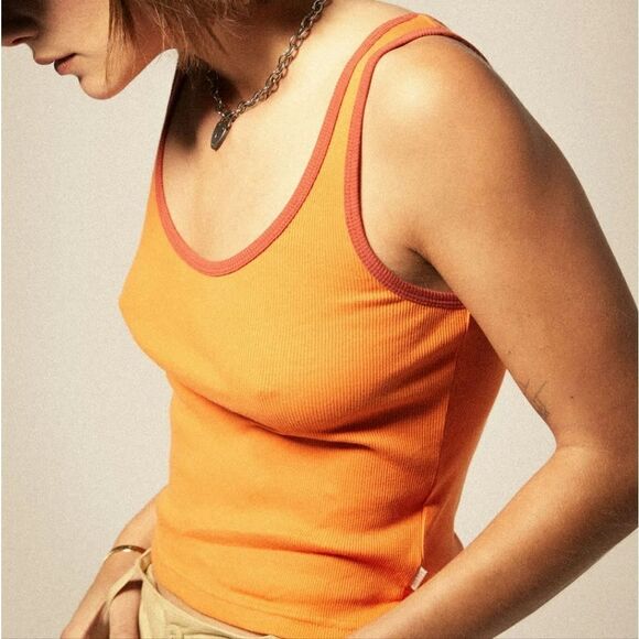 Brixton Orange Tank Top with Red Trim - Picture 2 of 6